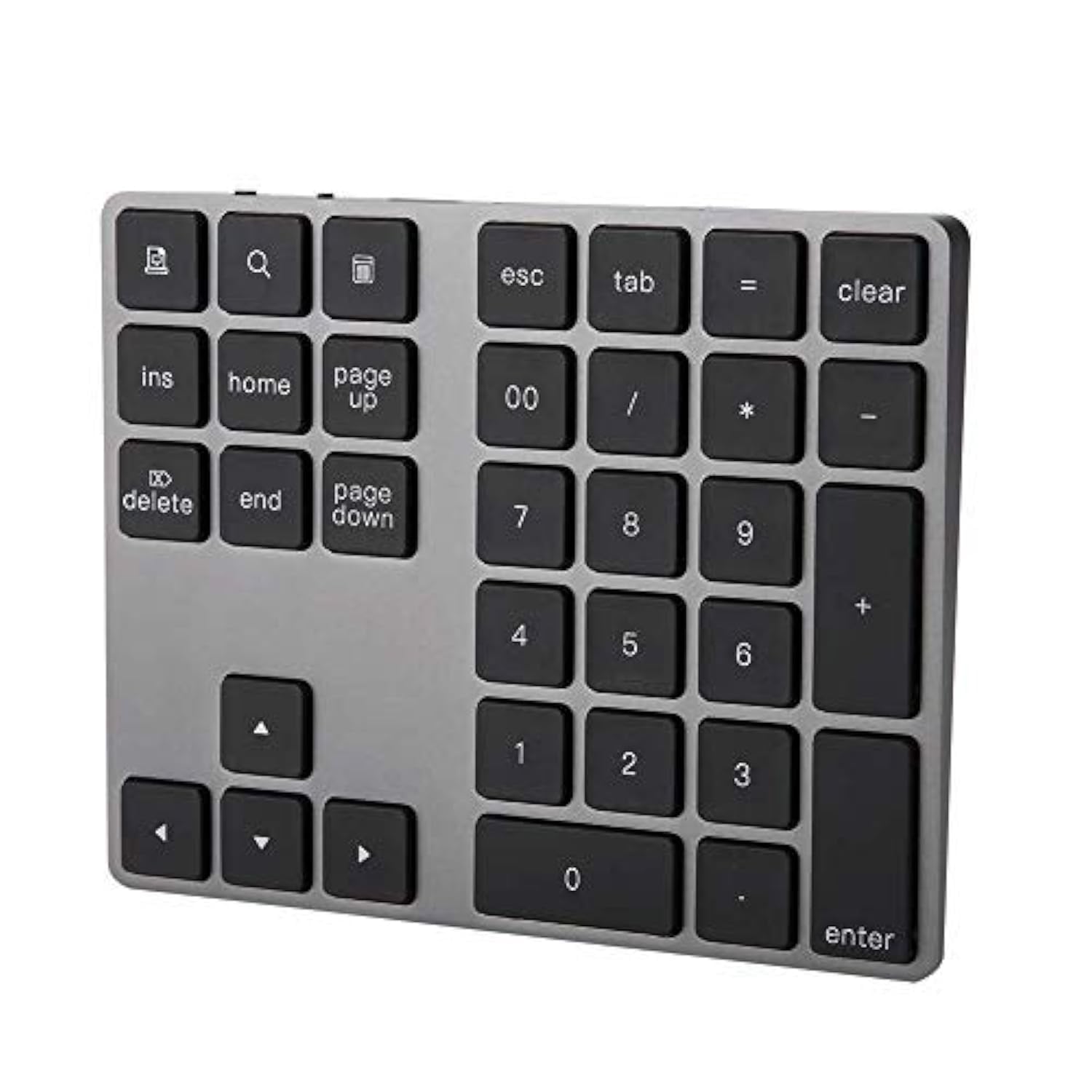 Photo 1 of Numeric Keypad, Rechargeable Aluminum Alloy 34 Keys Mini Bluetooth Numpad, Slim External Numpad Keyboard Data Entry Support Windows, iOS, Android System