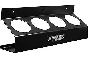 Extreme Max 5001.6162 Wall-Mount Aluminum Aerosol Storage Shelf for Enclosed Trailer Shop Garage Storage - 4-Can Capacity, Black