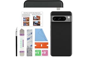 GREEN FUSION Compatible with Pixel 8 Pro Upper Back Glass Replacement, Top Rear Glass Cover for Pixel 8 Pro (Top Section), Includes Repair Tools & Instruction, Obsidian