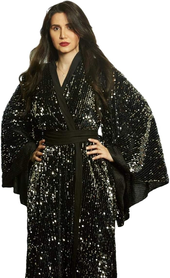 robe kimono sequin