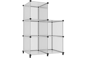 Mavivegue Book Shelf, 5 Cube Storage Organizer, DIY Bookcase, Cube Bookshelf, Book case for Bedroom, Living Room,Office,Closet Storage Organizer, White Cubicle Storage Rack