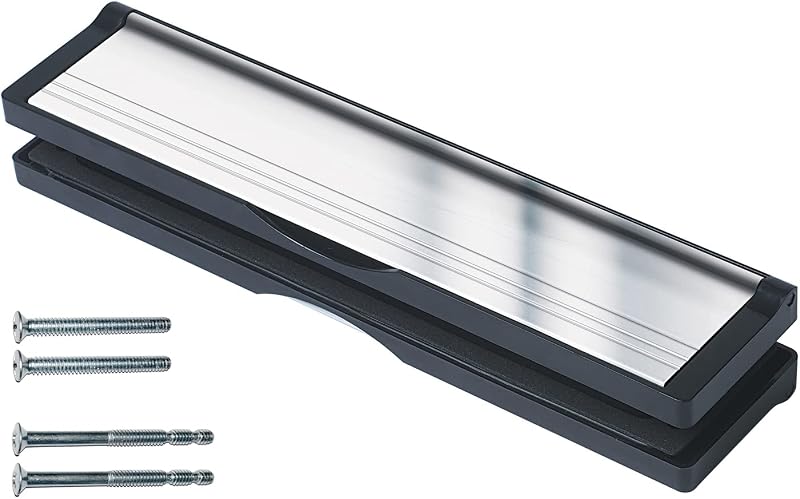 Keypak 12 inch Door Letterbox Anti-Snap Flap 40-80mm Adjustable Sleeve