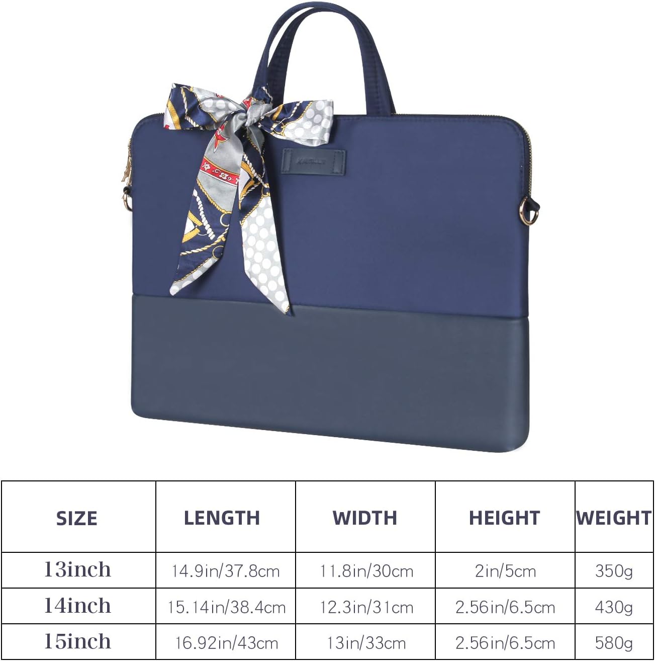 Kamlui Laptop Bag 15.6 Inch - for Women Carrying Computer Shoulder Messenger Case Blue: Electronics