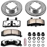 Power Stop K1524-36 Front Z36 Truck & Tow Brake Kit, Carbon Fiber Ceramic Brake Pads and Drilled/Slotted Brake Rotors