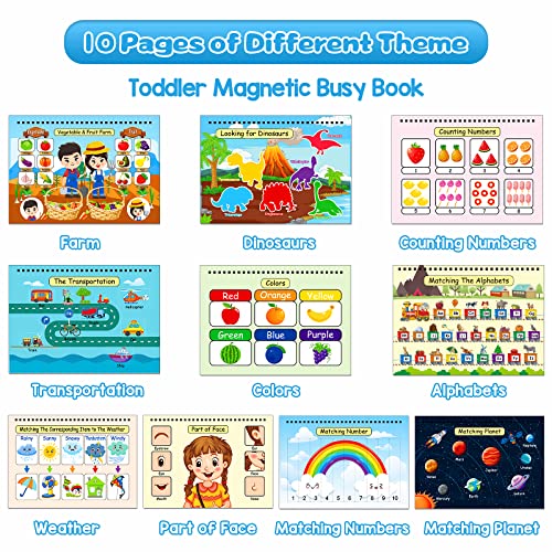 Montessori Preschool Busy Book for Toddlers Age 3 4 Years Old