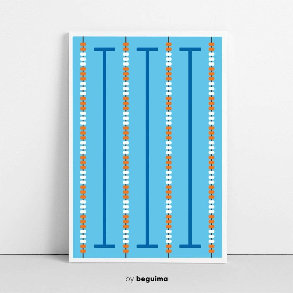 TimPrint Swimming Pool Print Pool Wall Art Large Poster Home Decor Printable Wall Art Lane Ropes Sport Print Summer Water