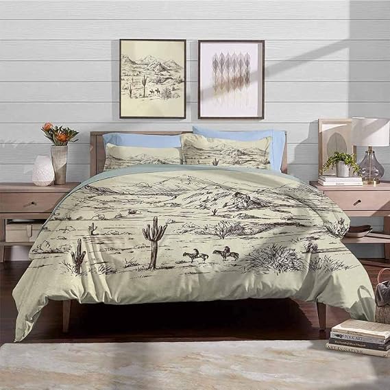 Bedding Duvet Cover Set Western Modern Pattern Bedding Set Wild West