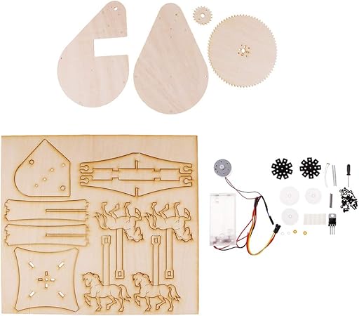 Amazon Sm Sunnimix Diy カルーセル メリーゴーランド おもちゃ モデル 手作り パズル ライトパワー 立体パズル おもちゃ