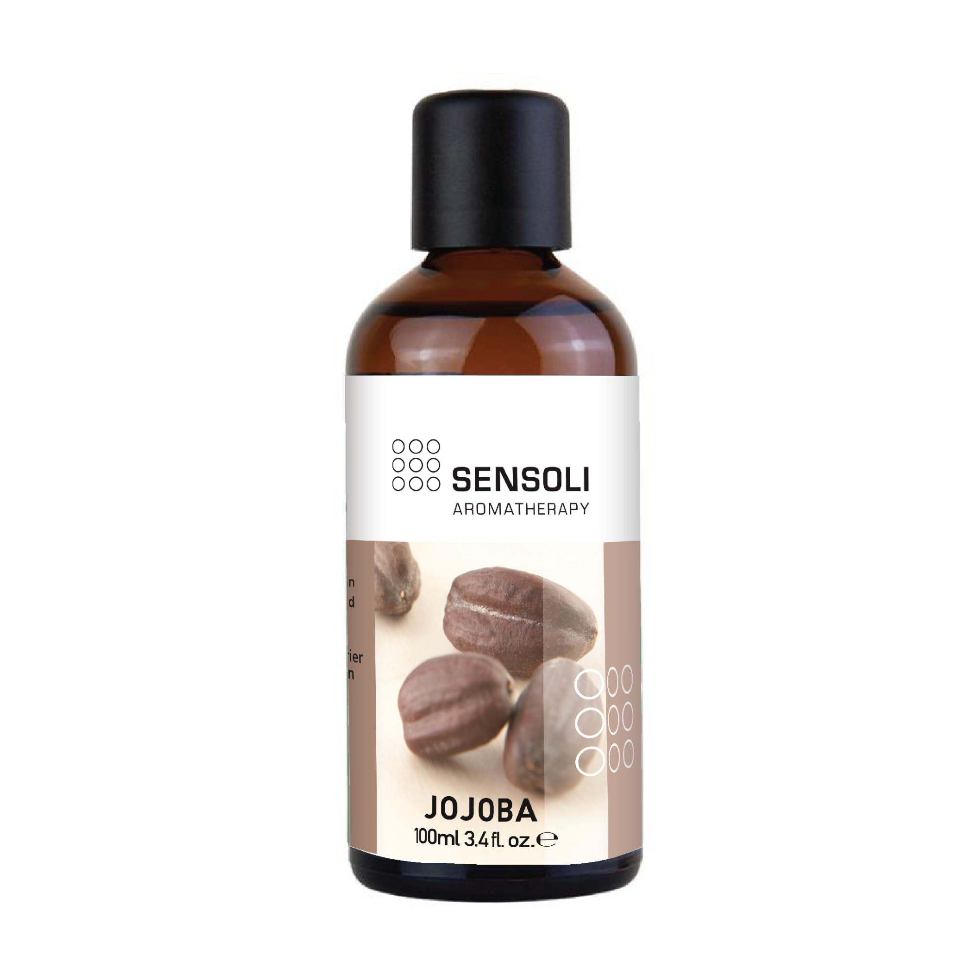 SENSOLI Carrier Massage Oil 100ml - Natural Unscented Moisturising Oil for Hair and Skin Care (100ml, Jojoba)