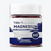 CKPCKP 14-in-1 Magnesium Complex Gummies with Ashwagandha, L-Theanine, Vitamin D3 & Zinc – Magnesium Glycinate Complex for Women – 60 Gummies(1)