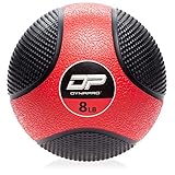 DYNAPRO Medicine Ball | Exercise Ball, Durable Rubber, Consistent Weight Distribution, Comfort Textured Grip for Strength Training (Red- 8LB)