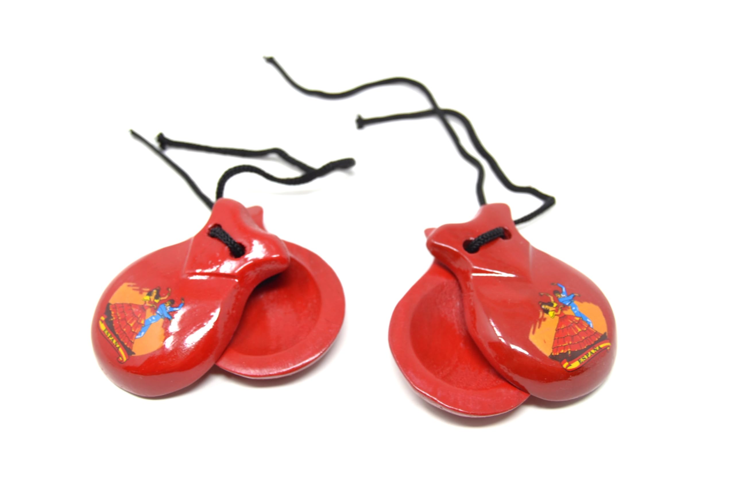 plain red 1 pair SPANISH SMALL CHESTNUELS 6cm (2-6) natural wood pine SIZE for little ones