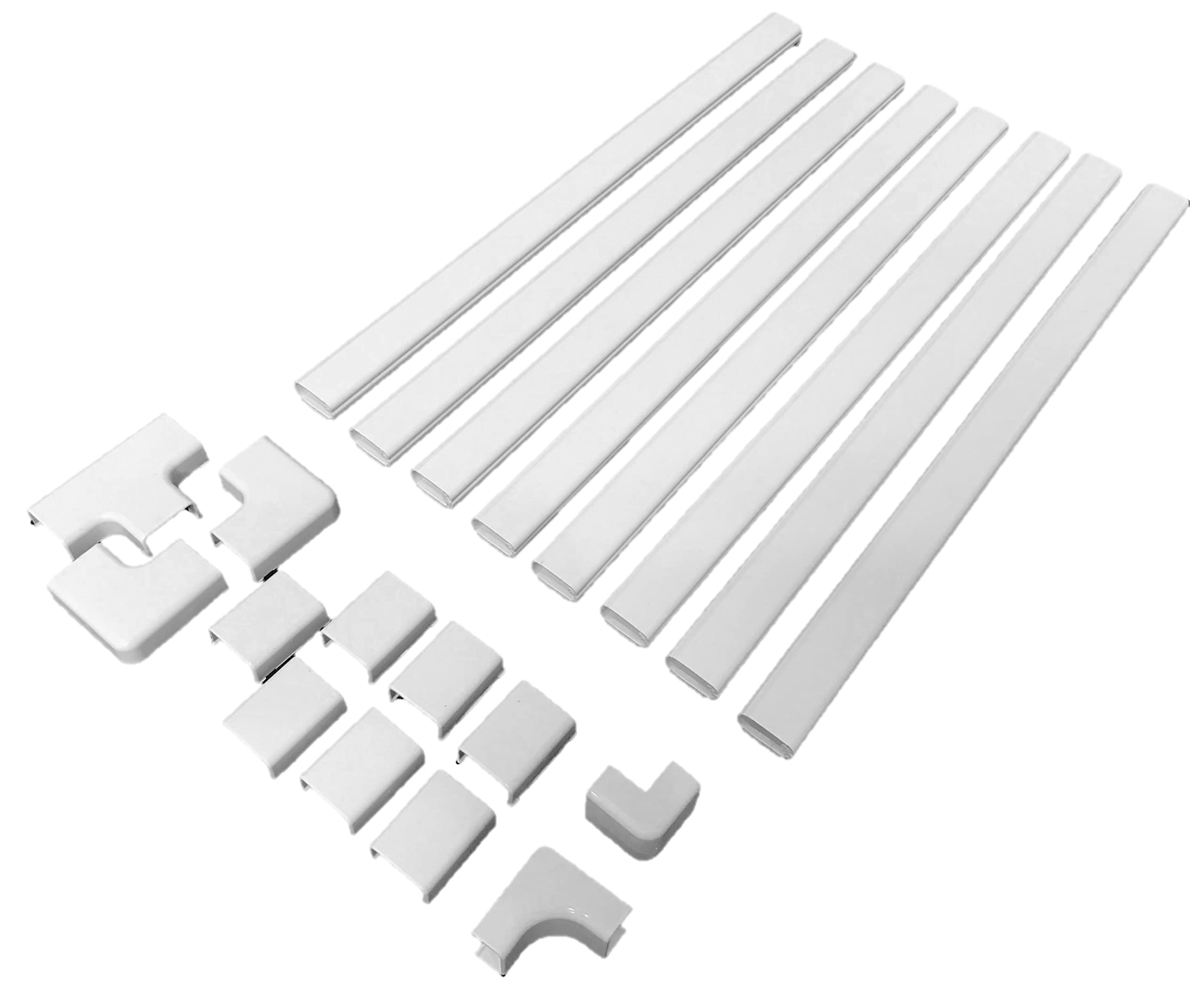 Photo 1 of Legrand - Wiremold Cord Cover, White Cord Hider for Wall Mount TV, Sortable 12 Foot (144 Inches) Cord Cover Floor or Cord Cover Wall to Hide TV Cords for Wall Mount TV, C21-0S