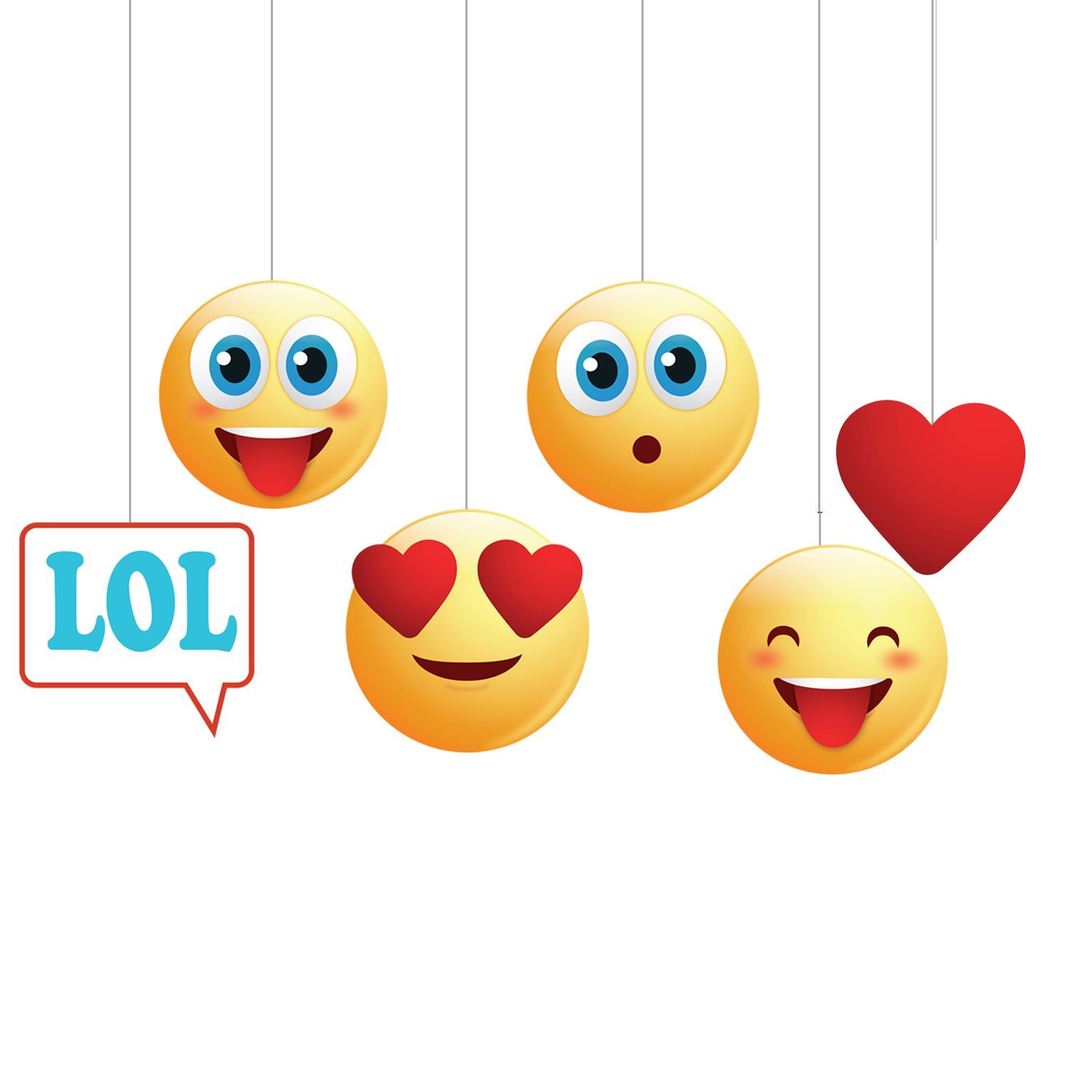 Emoji Ceiling Hanging Party Decorations Party Propz Online