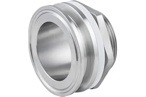 Worldwhere 2" Tri Clamp Bulkhead Compression Fittings,Stainless Steel 304 Homebrew Kettle Weldless Bulkhead