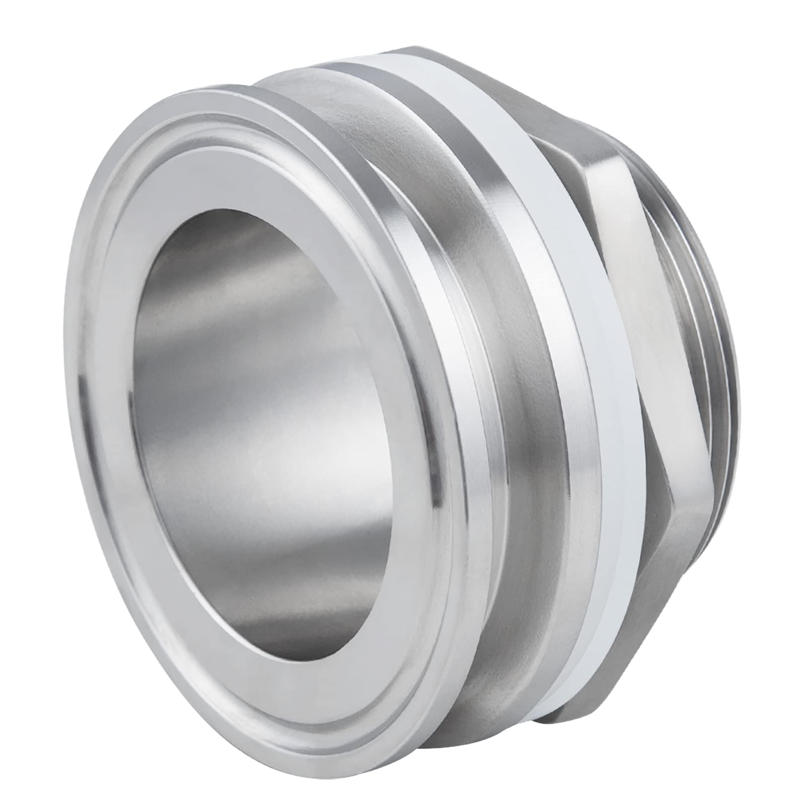 Photo 1 of Worldwhere 2" Tri Clamp Bulkhead Compression Fittings,Stainless Steel 304 Homebrew Kettle Weldless Bulkhead