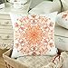 Set of 2 Euphoria CaliTime Home Decor Cushion Covers Pillows Shell Comfortable Fleece Vintage Mandala Floral Orange Red Color 18