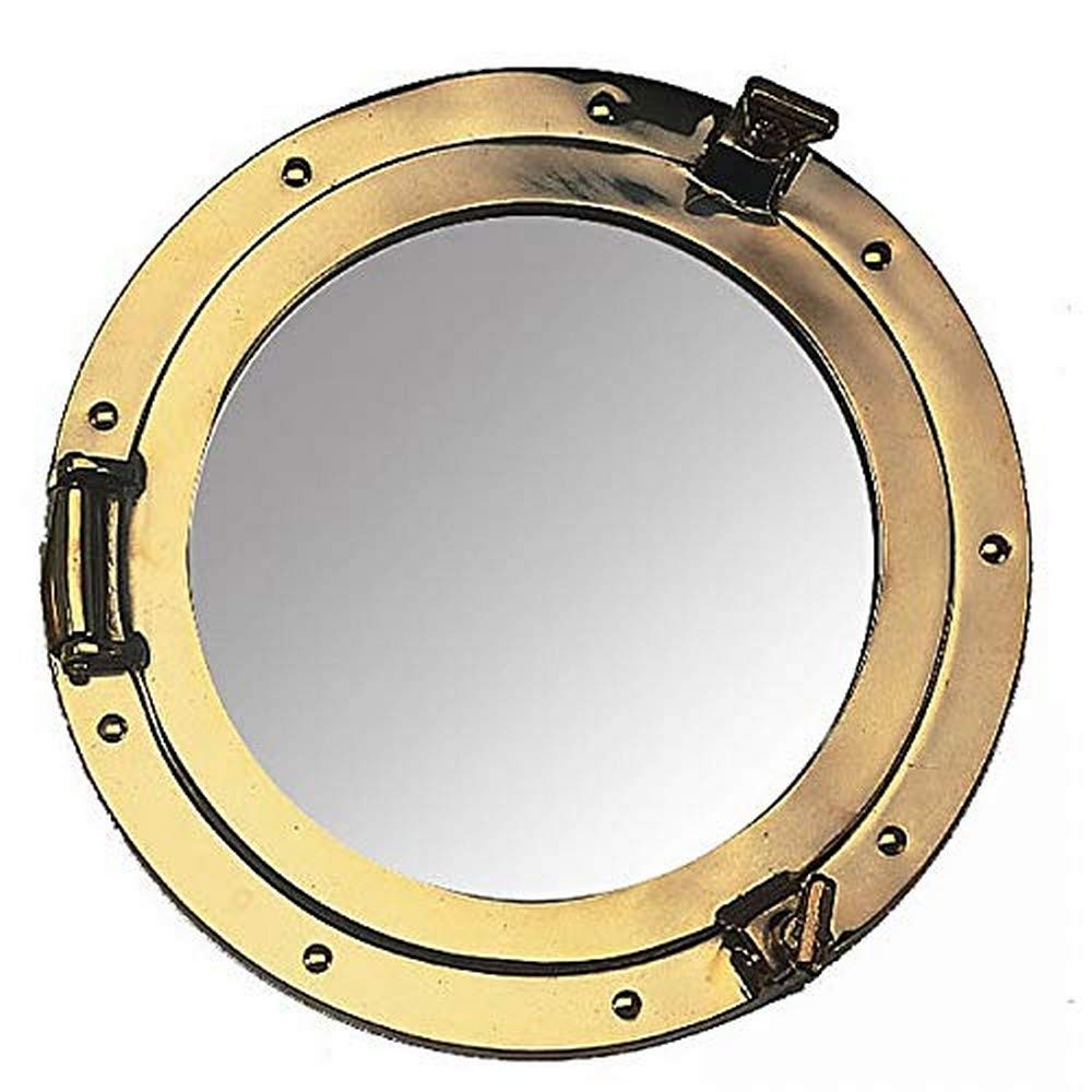 Brass Porthole Mirror, 20 cm