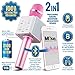 Wireless Microphone Karaoke Mic Amplifier Machine Bluetooth Handheld Portable Broadcast, Present, Youtube Songs Connect Android, Apple & Computers – By Karaoke-Mike(Pink)