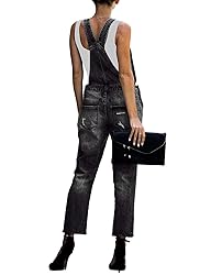 luvamia Women's Casual Distressed Adjustable Denim
