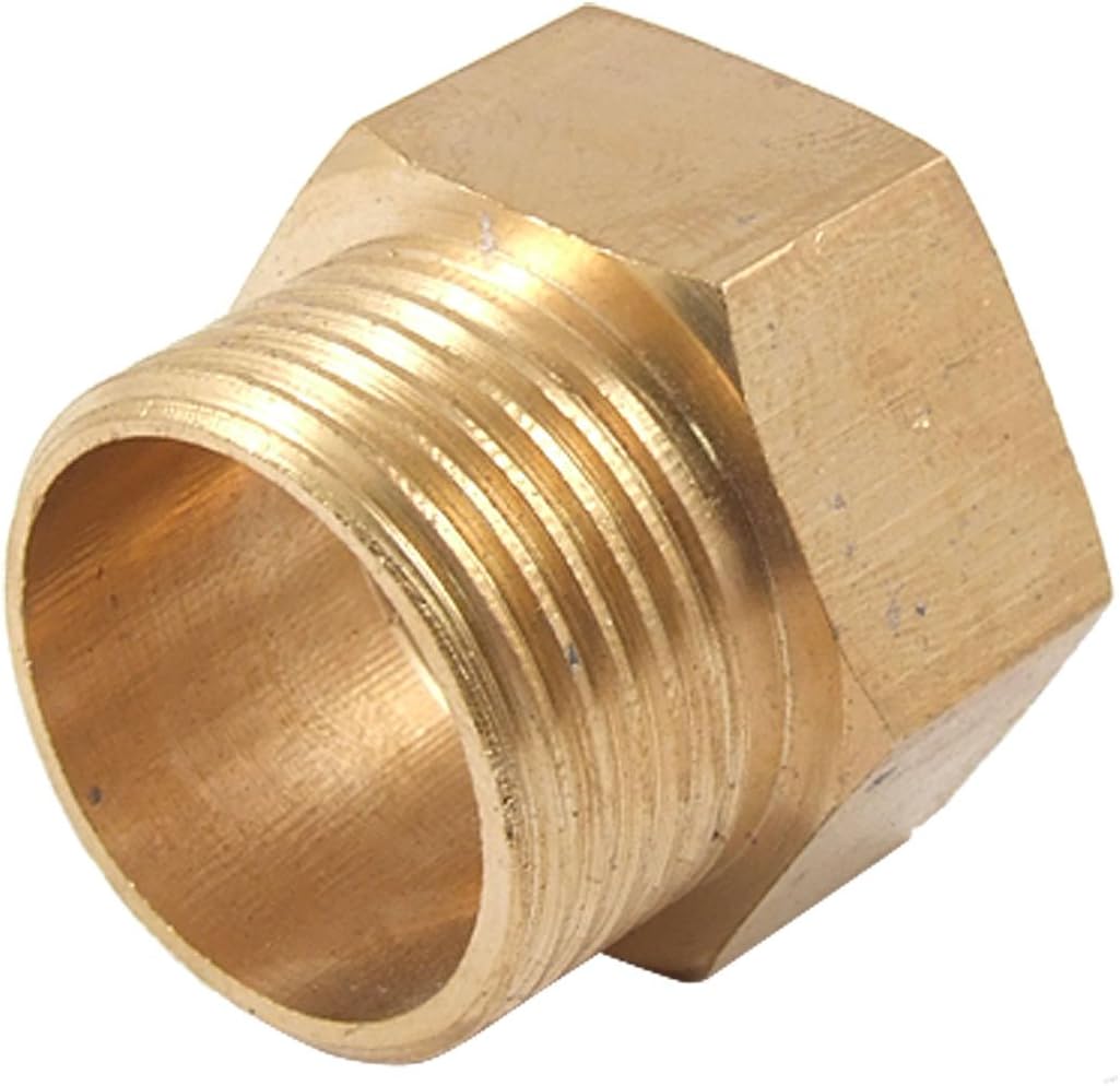 uxcell Brass 3/4 inches to 3/4 inches Hex Bushing Straight