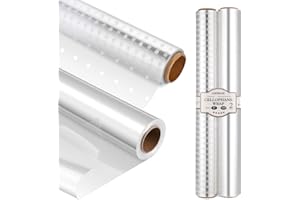 Cabilock Clear Cellophane Bags Cellophane For Gift Baskets 2Pcs Thickness Wrap Roll 17 In ×100 Ft Cellophane Wrapping Paper For Christmas Favor Gift Baskets Wrapping Flowers Crafts Treats