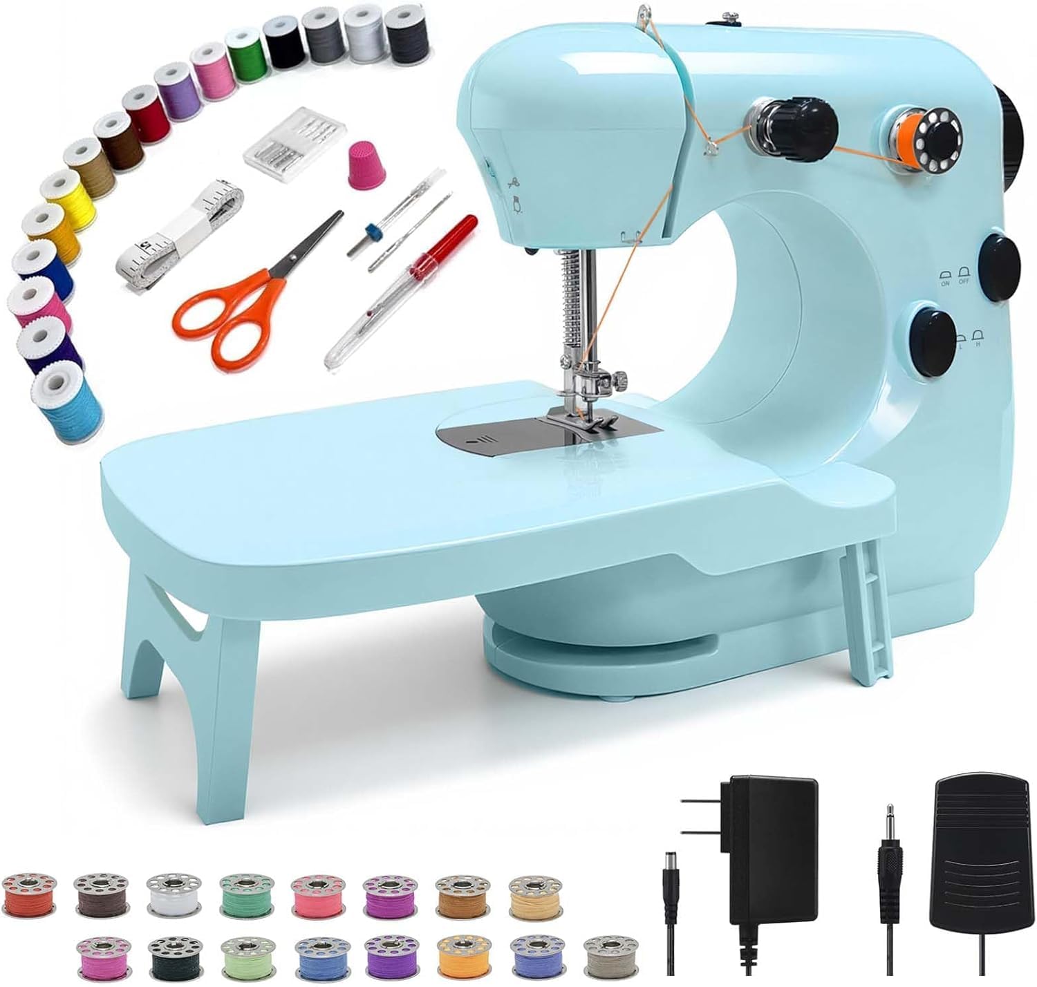 Photo 1 of Sewing Machine Kits for Home & School | Beginner-Friendly 2-Speed Mini Machine for DIY Crafts, Household Repairs & Fun Skill-Building with Kids & Adults 301FRJ