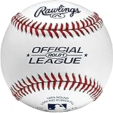 Rawlings | Official League Baseballs | Competition Grade | ROLB1 | Youth/14U | Game/Practice Use | 12 Count
