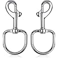 Swivel Large Eye Bolt Snap Hooks 2 Pieces, Heavy Duty Single Ended Trigger Snap Clips Marine Grade 316 Stainless Steel Buckles Clasp for Scuba Diving, Boat Anchor Rope, Dog Leash