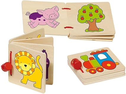 Goki Petit Livre En Bois Imagier Des 1 Ans Modele Aleatoire Amazon Fr Bebes Puericulture