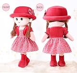 iEasey Adorable Baby Girl Rag Doll with Removable Dress Hat 35cm view 4