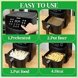 BYKITCHEN 100pcs Air Fryer Paper 7.9 Inch Liner 8.5-10in Basket view 8