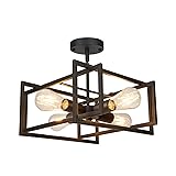 FadimiKoo Industrial 4-Light Semi Flush Mount