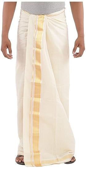 Kerala Pure Handloom Dhoti with Authentic Handloom Mark(4)