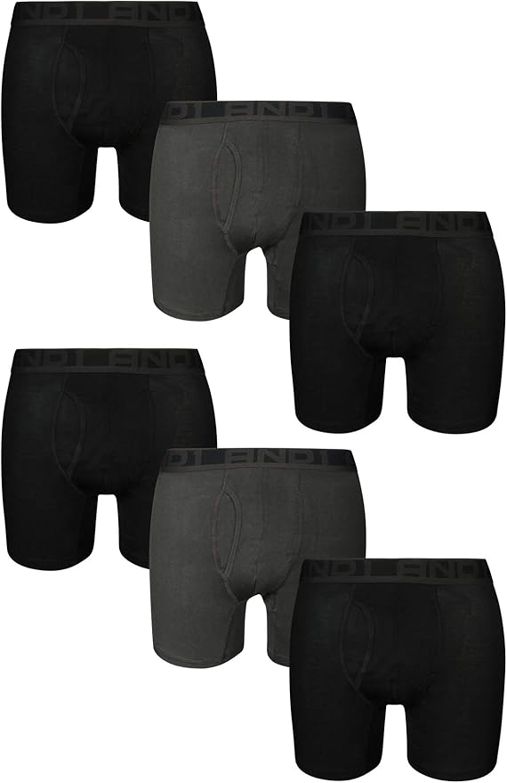 AND1 Men's Ultra Soft Performance Boxer Briefs Underwear (6 Pack