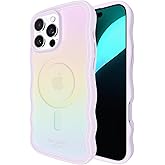 kate spade new york iPhone 16 Pro Max Case - Compatible with MagSafe - Designer Phone Case - Wavy Opal Iridescent