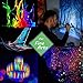 HXDZFX Glow in The Dark Pigment Powder UV Powder Safe Non-Toxic for Slime,Nails,Epoxy Resin,Acrylic Paint,Halloween,Fine Art and DIY Crafts (12 Bottles 0.7oz Each + UV Lamp)