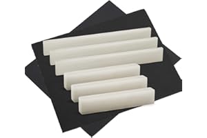 SAPHUE Set of 3 pcs Blank Bone Saddle and 3 pcs Bone Nut Blank for Accoustic Classical Guitar