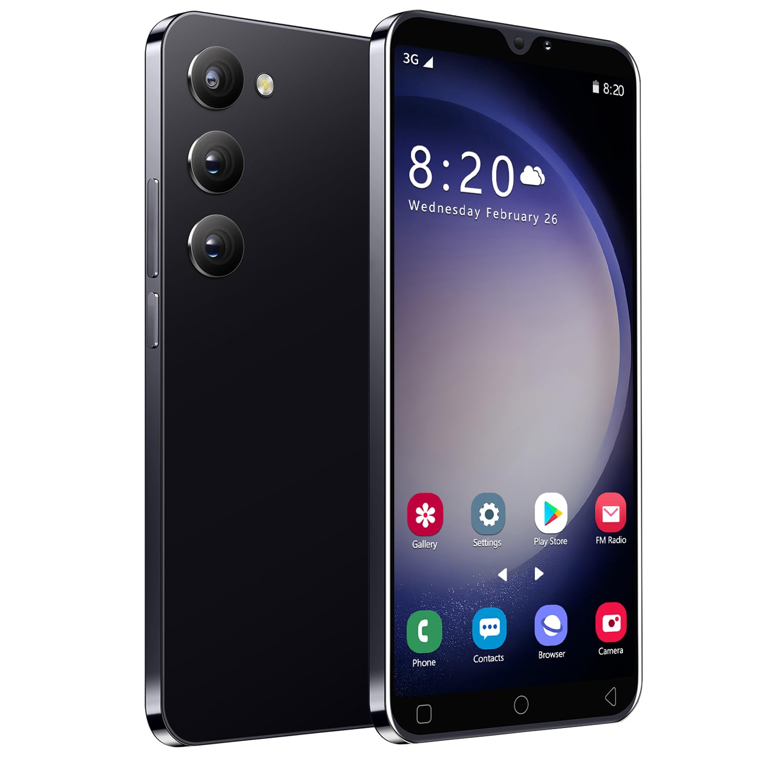 TalkCeLL Cheap Mobile Phones, 5.0 Inch, Android 9.0, Dual SIM Dual Camera, Quad Core, 16GB ROM【Expandable up to 128GB】, Support WiFi/Bluetooth/FM, Face Unlocked Phones (Black)