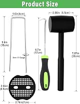Wohohoho 50 Weed Control Membrane Pegs 50 Buffer Washers Garden Set view 2