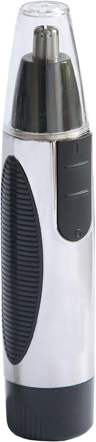 Nose Hair Trimmer for removal all those stray facial body hairs without pulling & tugging using our dual-edge stainless-steel blades technology, Sleek & ergonomic design, Great gift for Dads