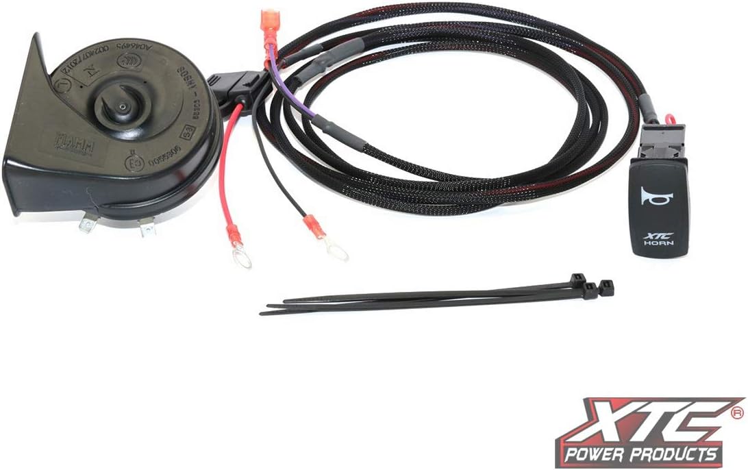 XTC Power Products Premium Can-Am Maverick X3 Plug & Play Horn Kit, Rocker Switch with Blue LED