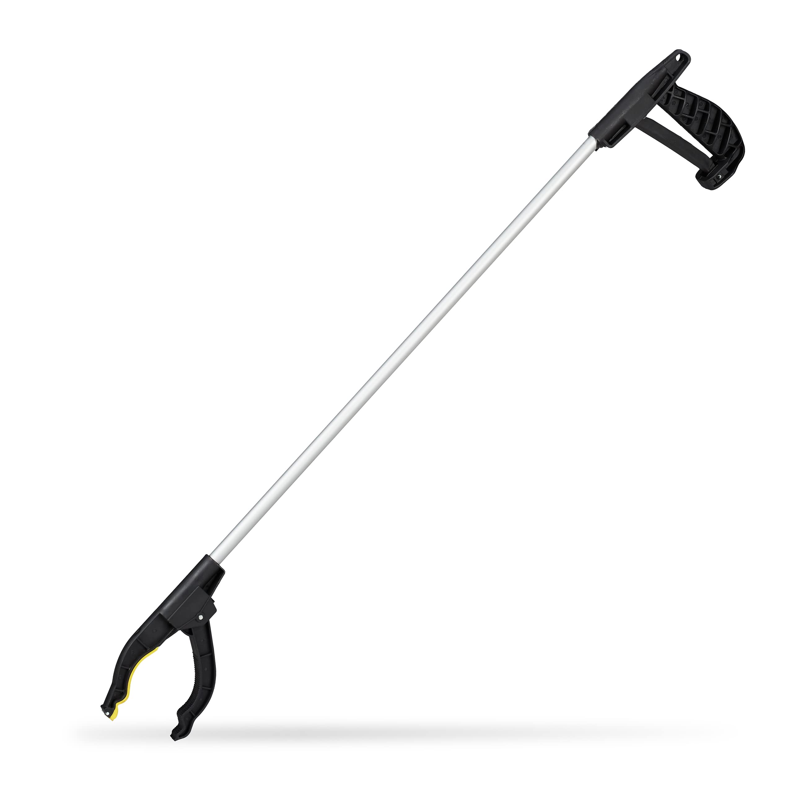 Relaxdays Grip & Grab Aid, Leaf Grabber, Helping Hand Reacher, Grabbing Aid For Seniors, 76 cm, Aluminium, Black/Silver