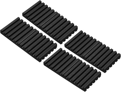 PATIKIL 4 Pcs Rubber Anti-Vibration Pads 4x2x0.4 Inch for HVAC Air Conditioner