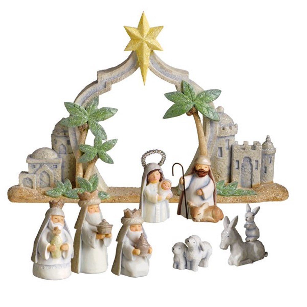 Grasslands Road Gifts of Glory Mini Nativity Scene, Resin