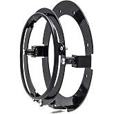 UTVIUNCT 5.75" LED Headlight Mount Bracket, Black Motorcycle Ring | Metal alloy, rustproof coating, vibration-absorbing springs, fits 5.75" round headlights, lightweight, easy install