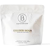 Bathorium Golden Hour Mud Mineral Soak, Detox Bath Soak with French Grey Sea Salt, Ginger & Mandarin, Sinus Relief & Recovery, pH-Balanced for Women, Approximately 3 Baths, 32 oz