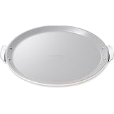 Caraway Pizza Pan, 15&rdquo; Non-Stick Ceramic Baking Pan with Handles | Oven Safe up to 550&ordm;F, Non-Toxic, PTFE and PFOA Free, Cream