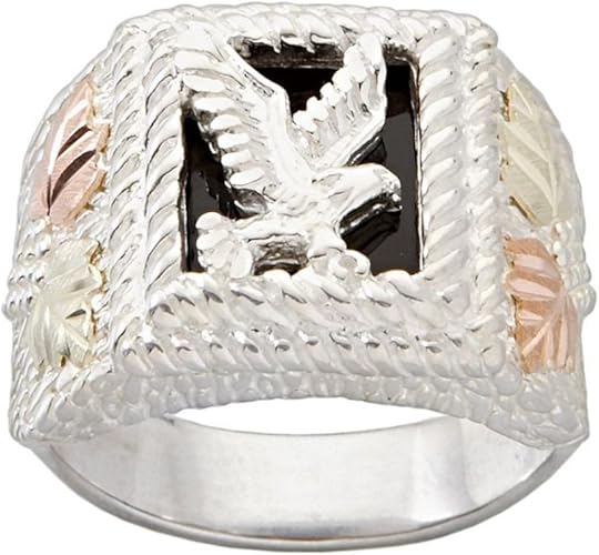 Men S Onyx Eagle Signet Ring Sterling Silver 12k Green And Rose Black Hills Gold Amazon Com Men S Onyx Eagle Signet Ring Sterling Silver 12k Green And Rose Black Hills Gold Amazon Com