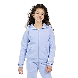 Champion Girls Sweatshirt Full Zip Up Fleece Girls
